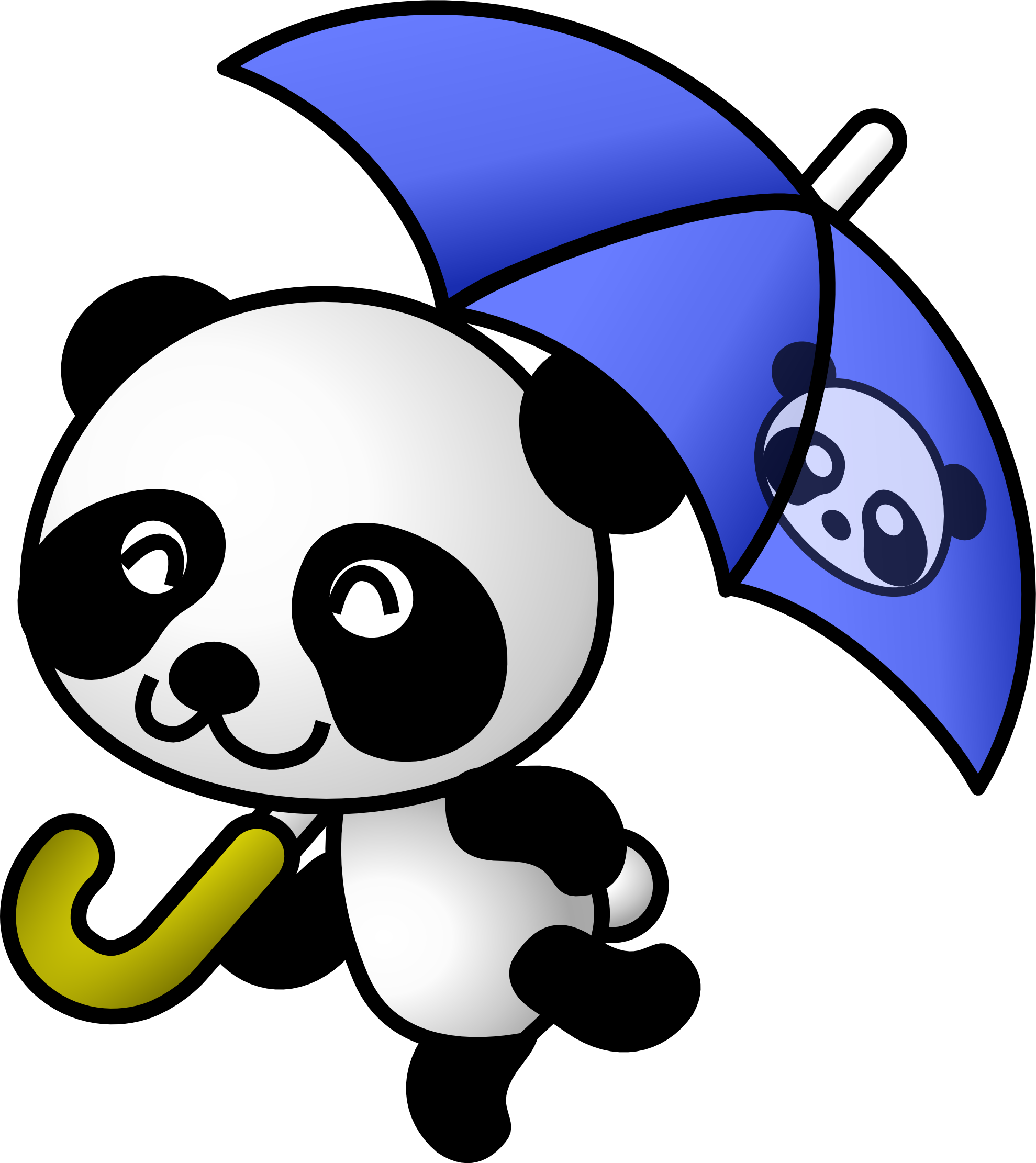 Panda free images pandaclipart. Clipart umbrella gambar