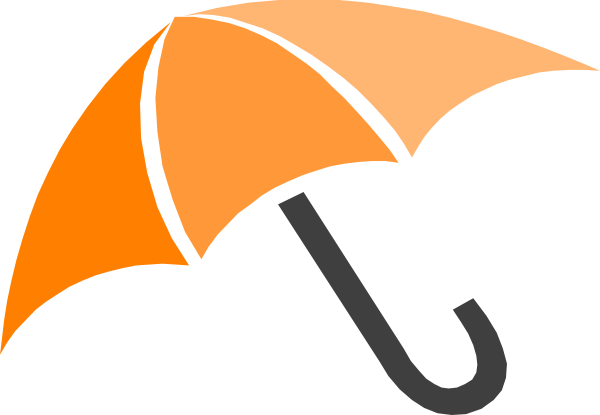 clipart umbrella orange