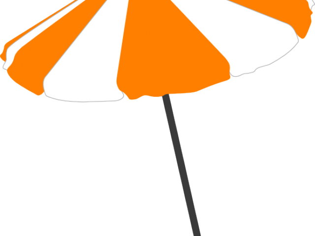 clipart umbrella orange