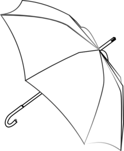 clipart umbrella outline
