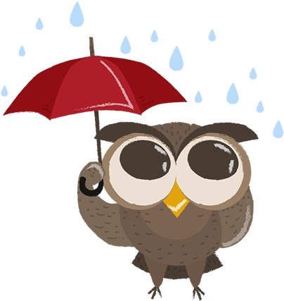 clipart umbrella owl