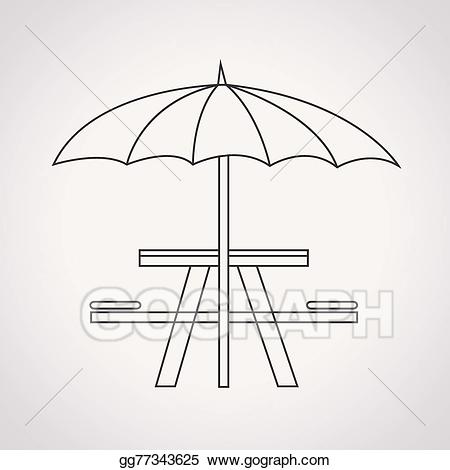 clipart umbrella picnic