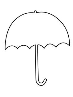Clipart umbrella preschool. Coloring pages template 