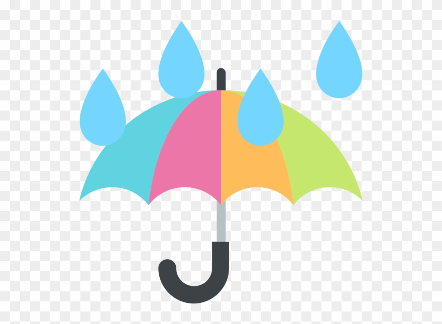 clipart umbrella raindrops