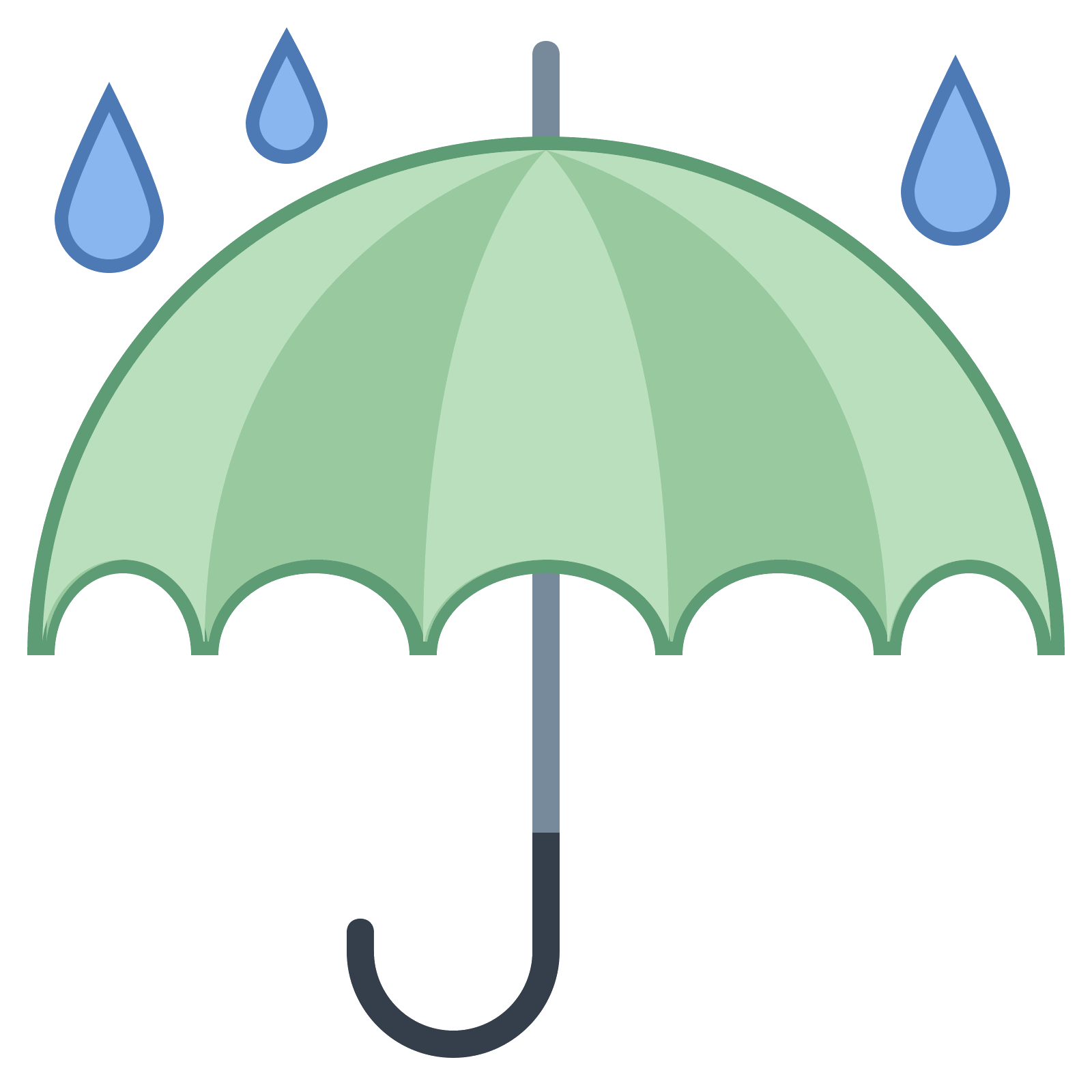 Umbrella With Rain Clip Art
