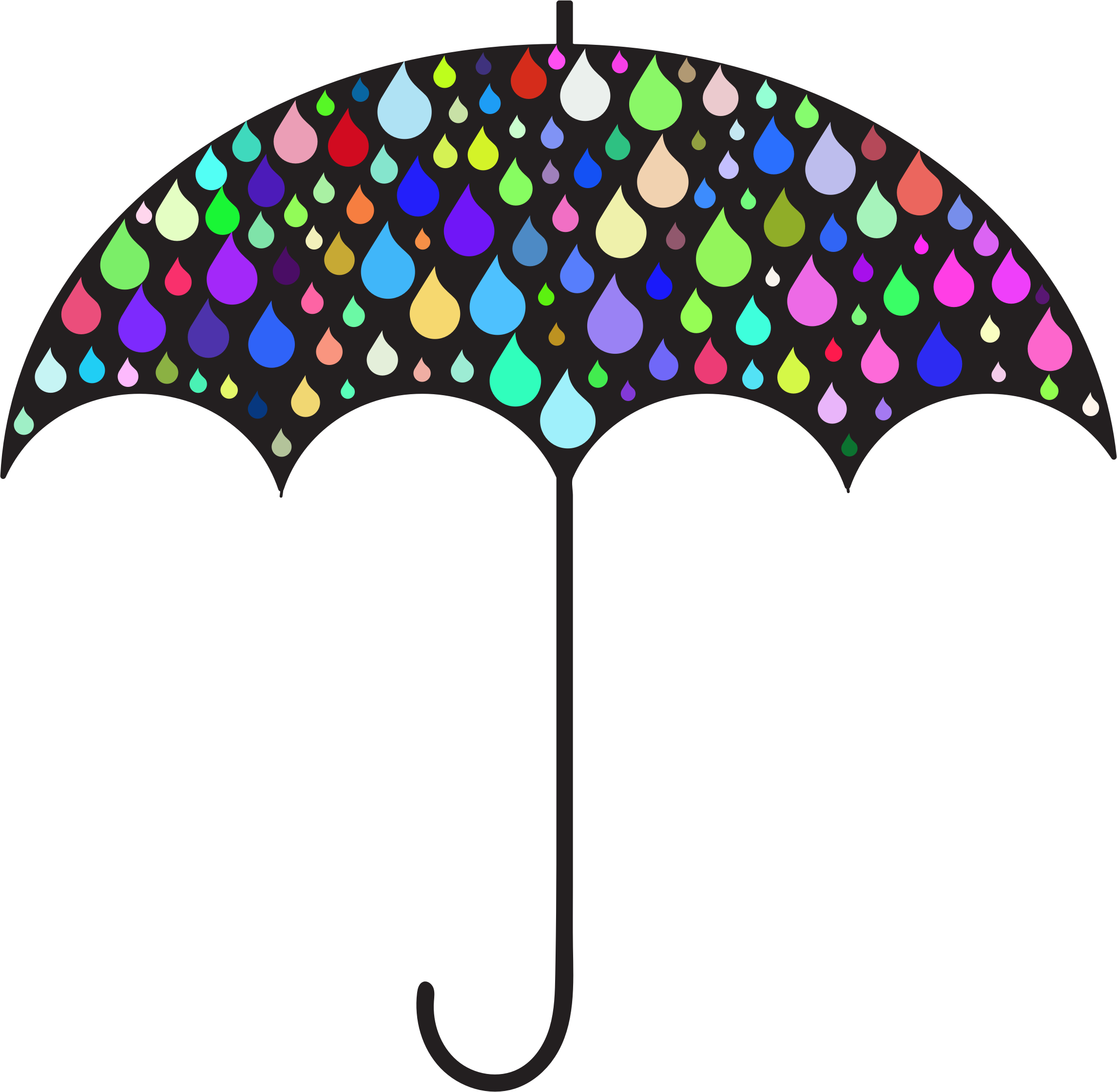clipart umbrella silhouette