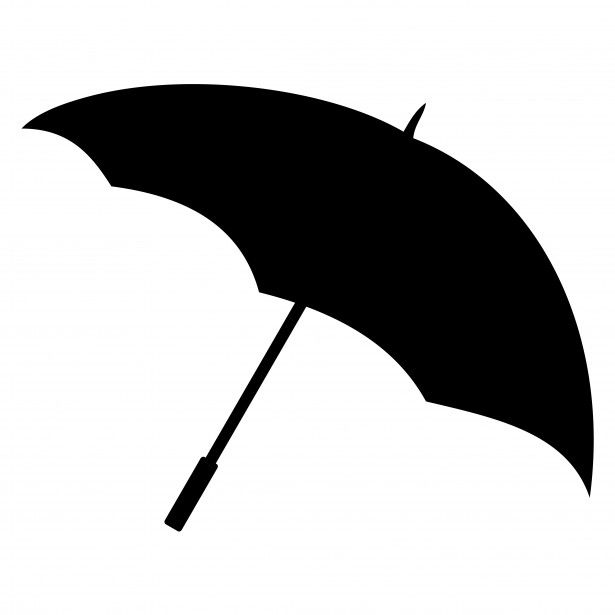 clipart umbrella silhouette