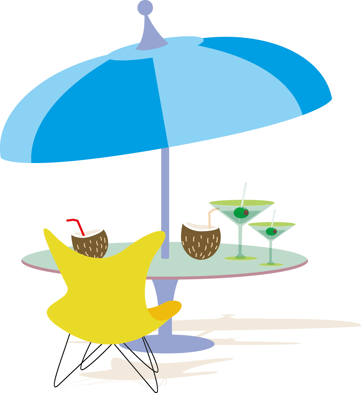 Beach clip art lounge. Clipart umbrella turquoise