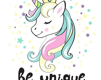 Clipart unicorn basic. Sale head rainbow etsy