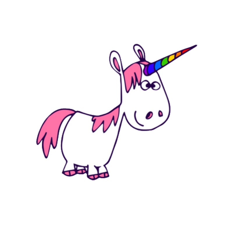 clipart unicorn cartoon