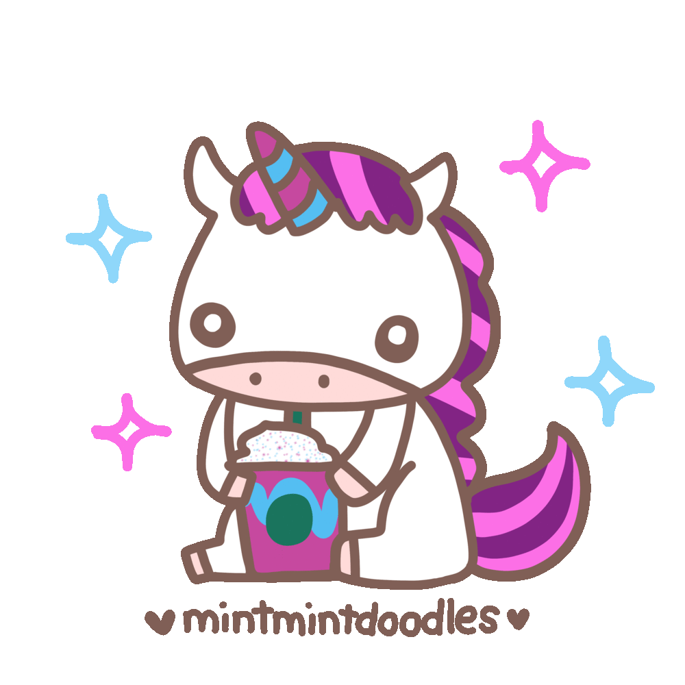 Clipart unicorn doodle. Mintmintdoodles frappuccino yes or