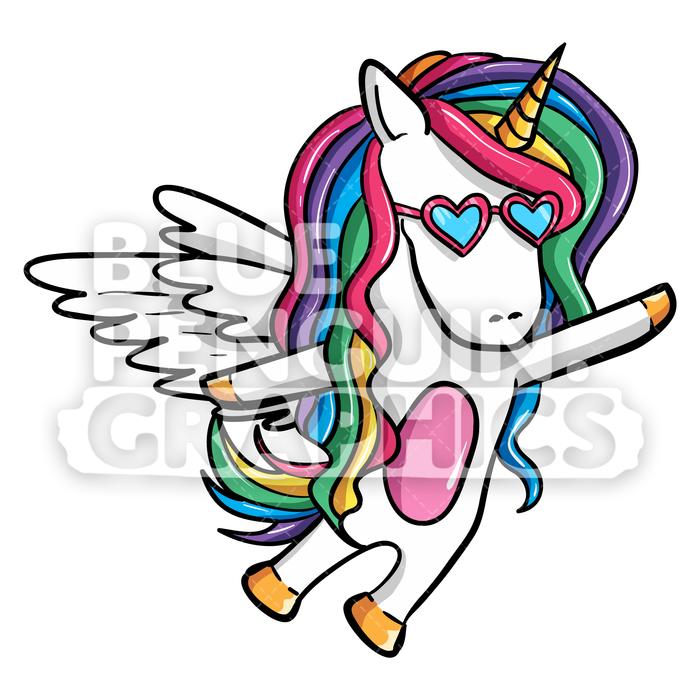 Clipart unicorn flying. Girly with wings vector
