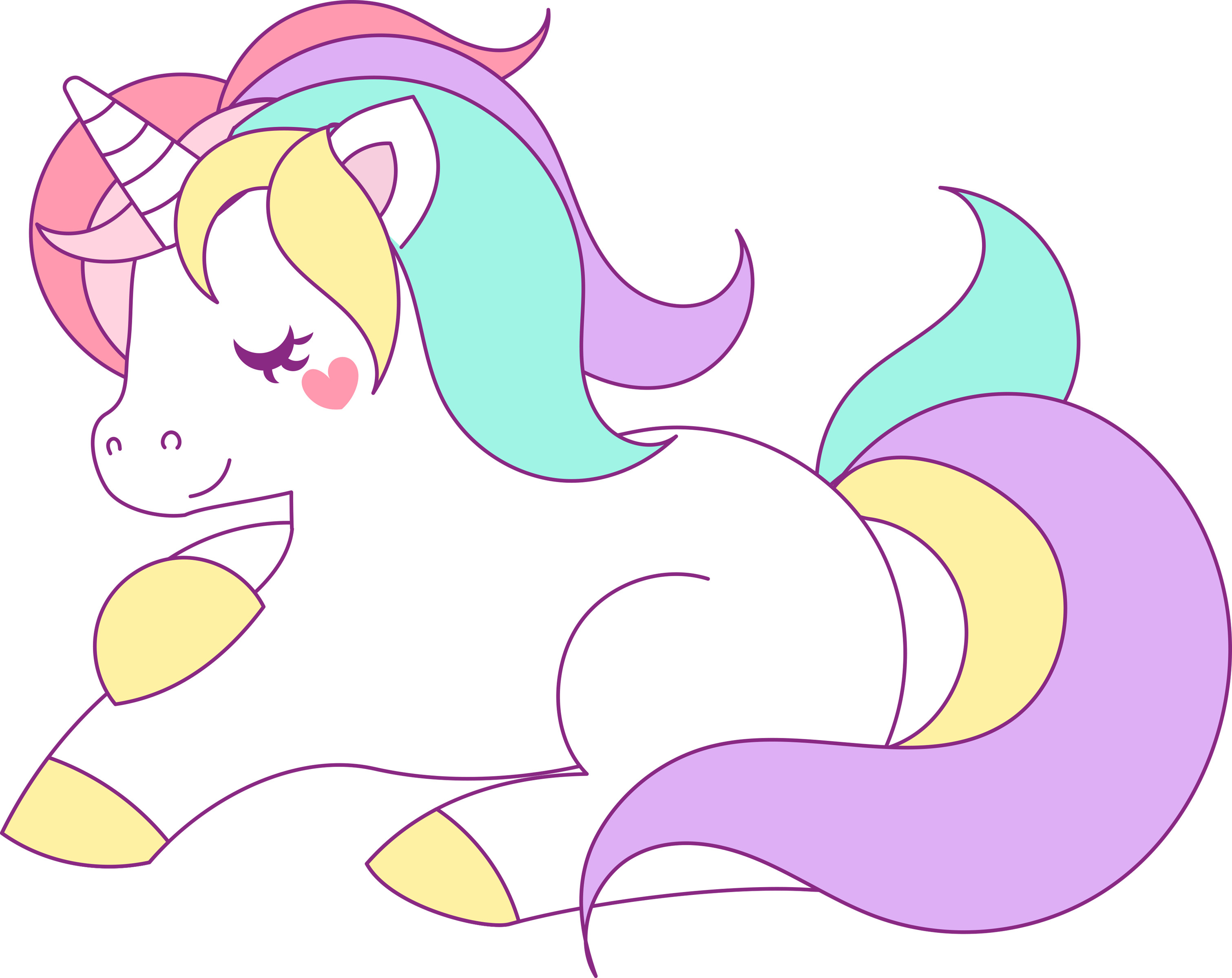 happy clipart unicorn