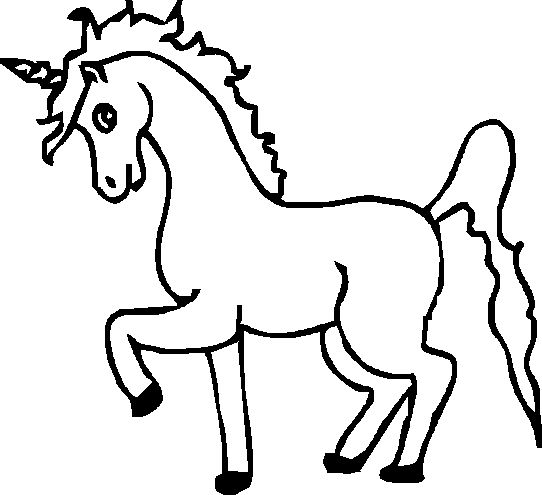 clipart unicorn line art