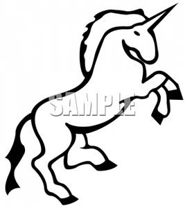 Of a royalty free. Clipart unicorn outline
