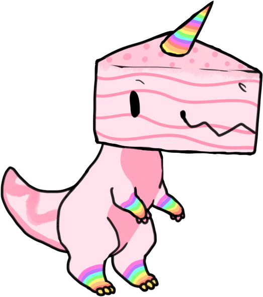 Closed cakeosaur by dysfunctional. Clipart unicorn pastel