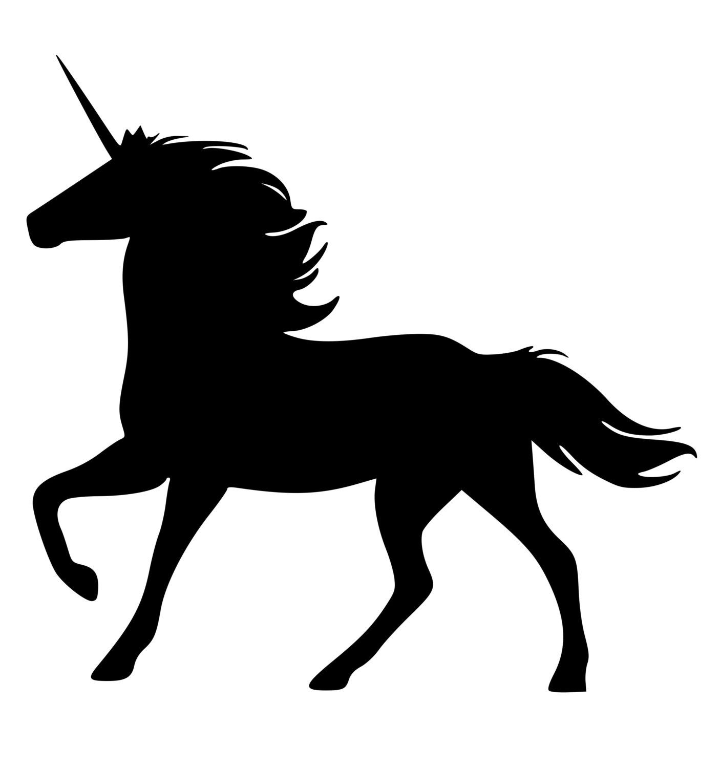 clipart unicorn shadow