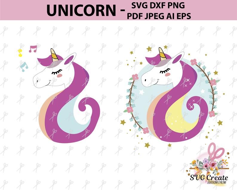 Svg pattern cut clip. Clipart unicorn template