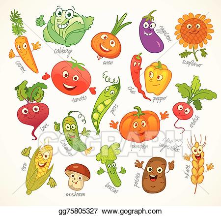 clipart vegetables character