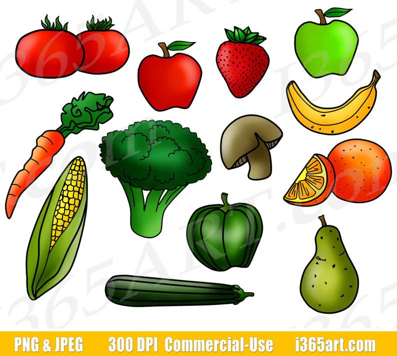 Fruits and clip art. Clipart vegetables fruit