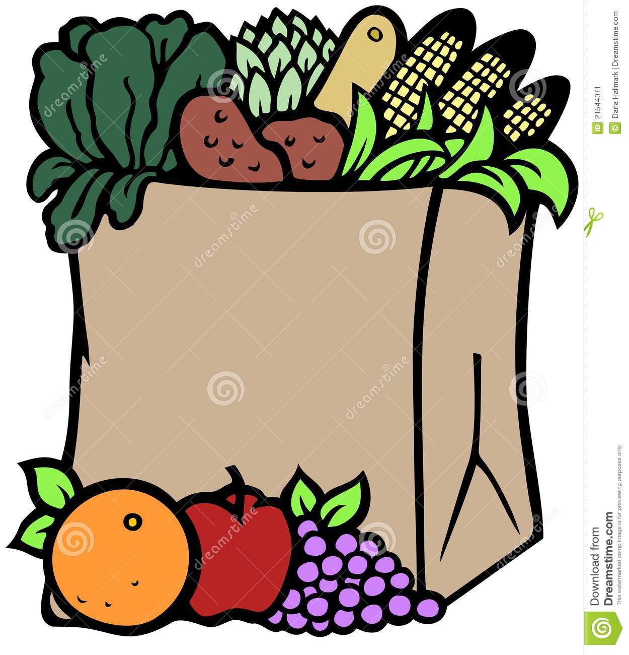 grocery clipart grocery bagger