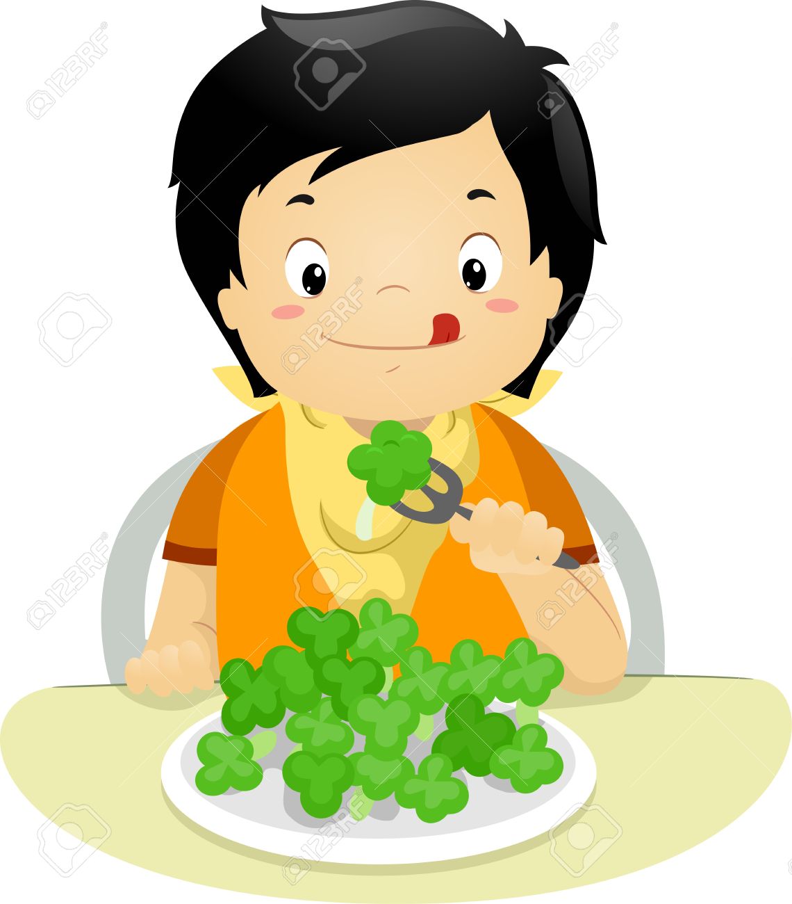 clipart vegetables kid