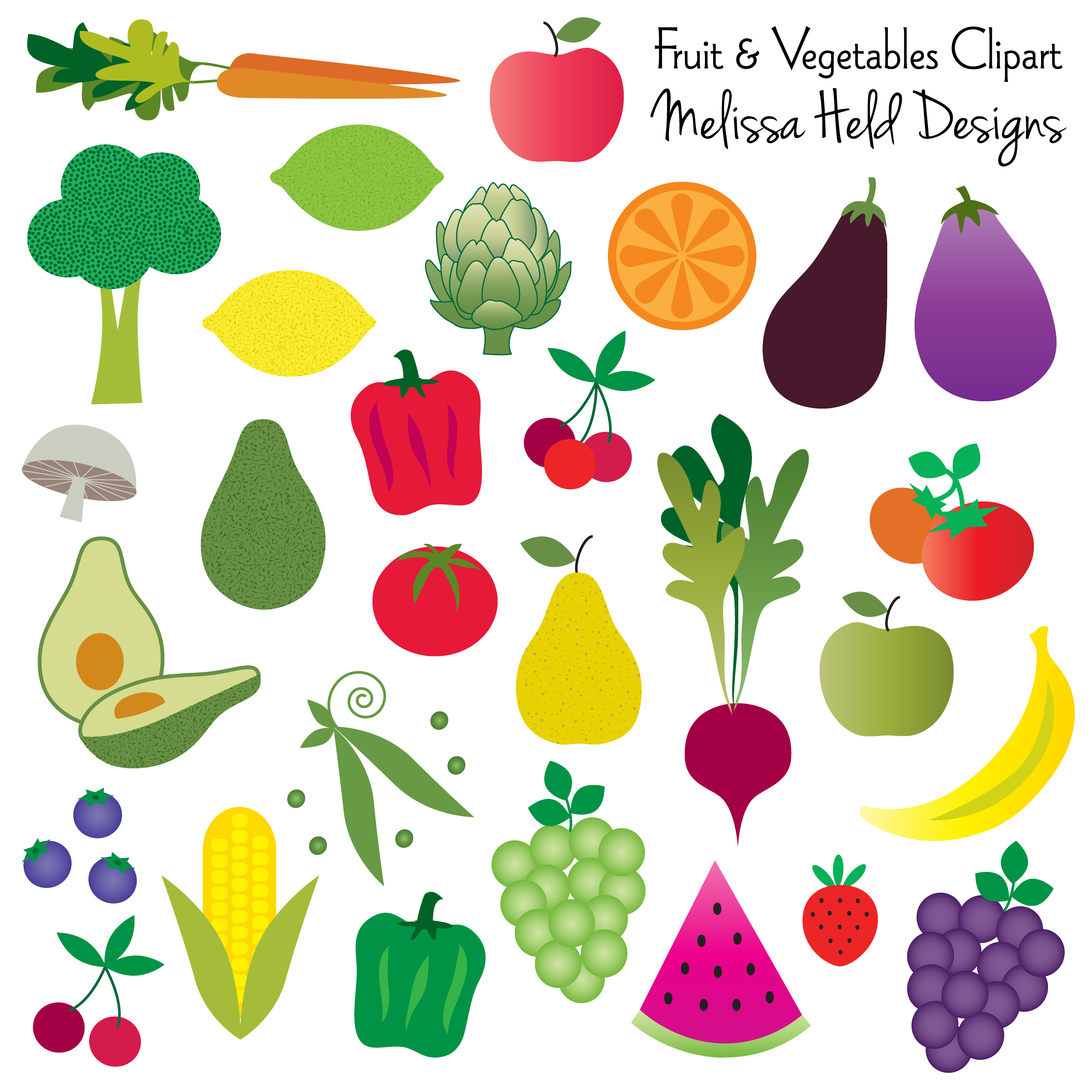 Fruits and to free. Vegetables clipart printable