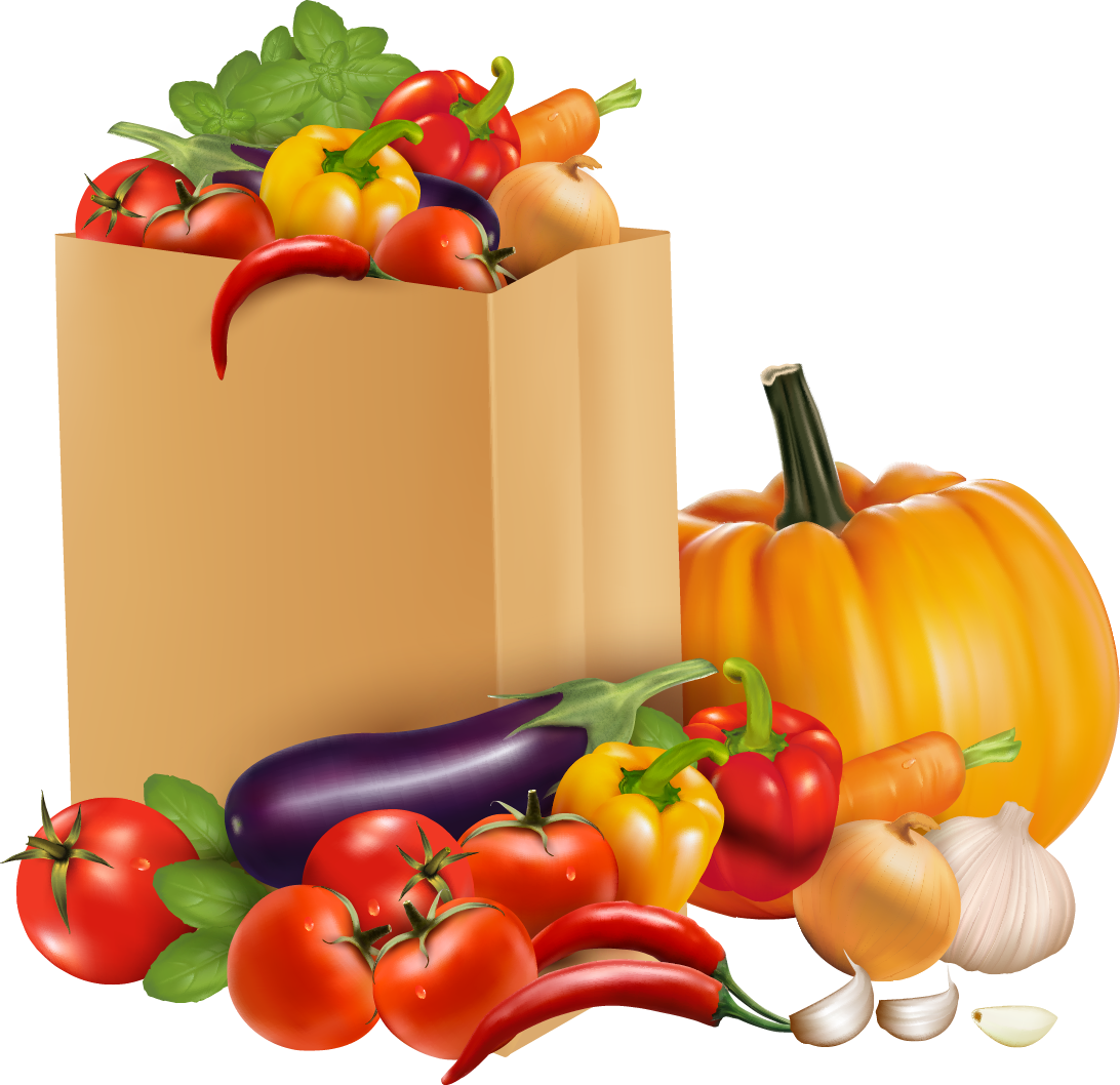 clipart vegetables trolley