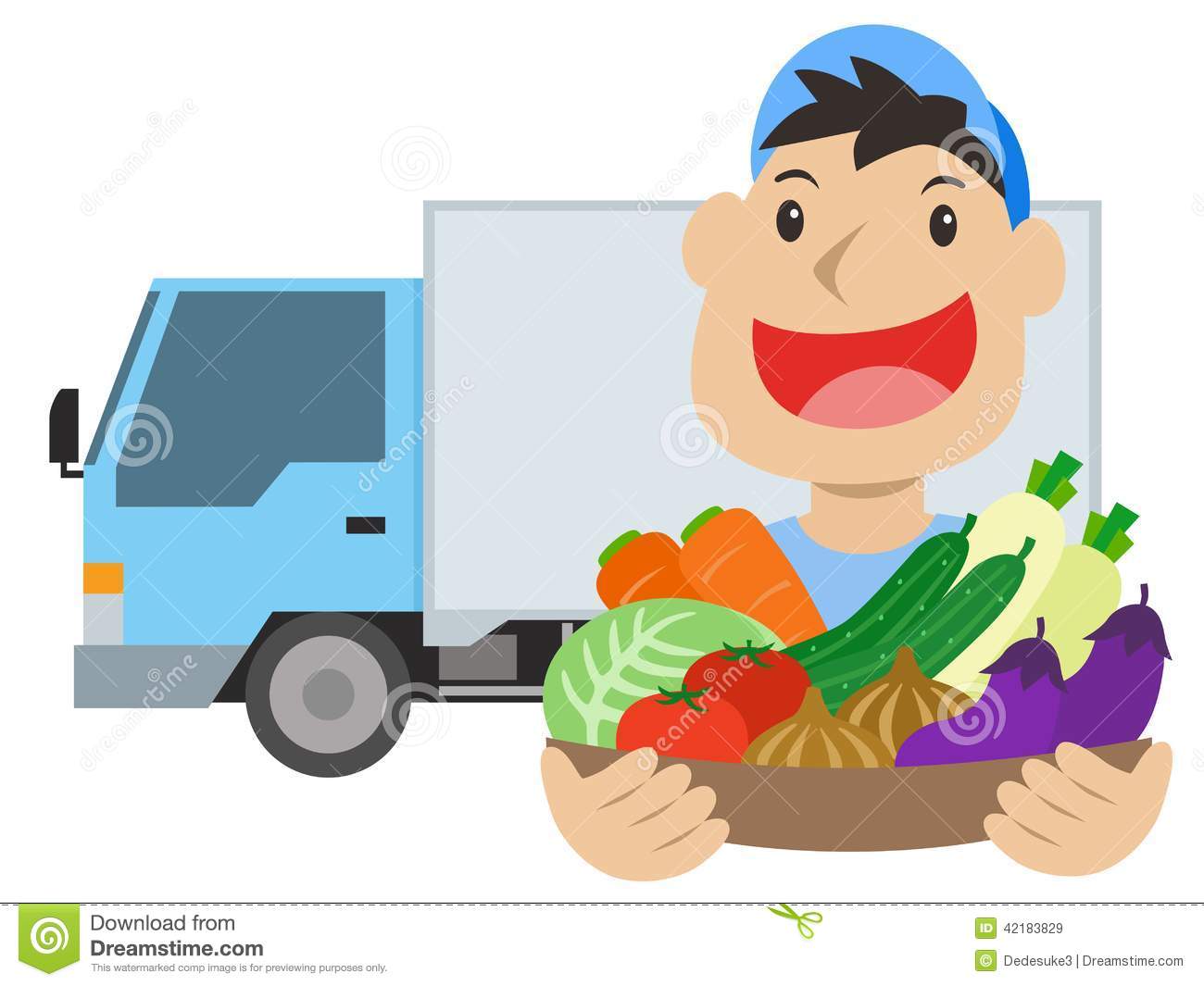 vegetables clipart truck