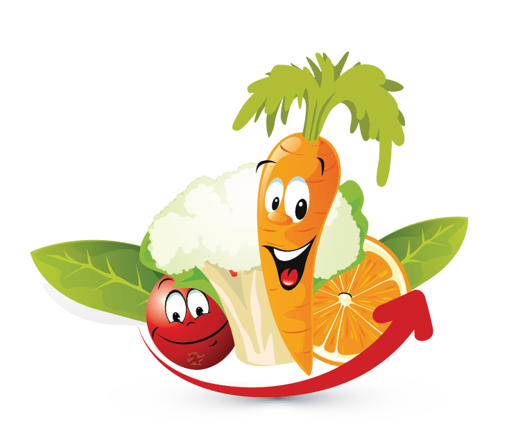 Design free logo fruits. Vegetables clipart vege