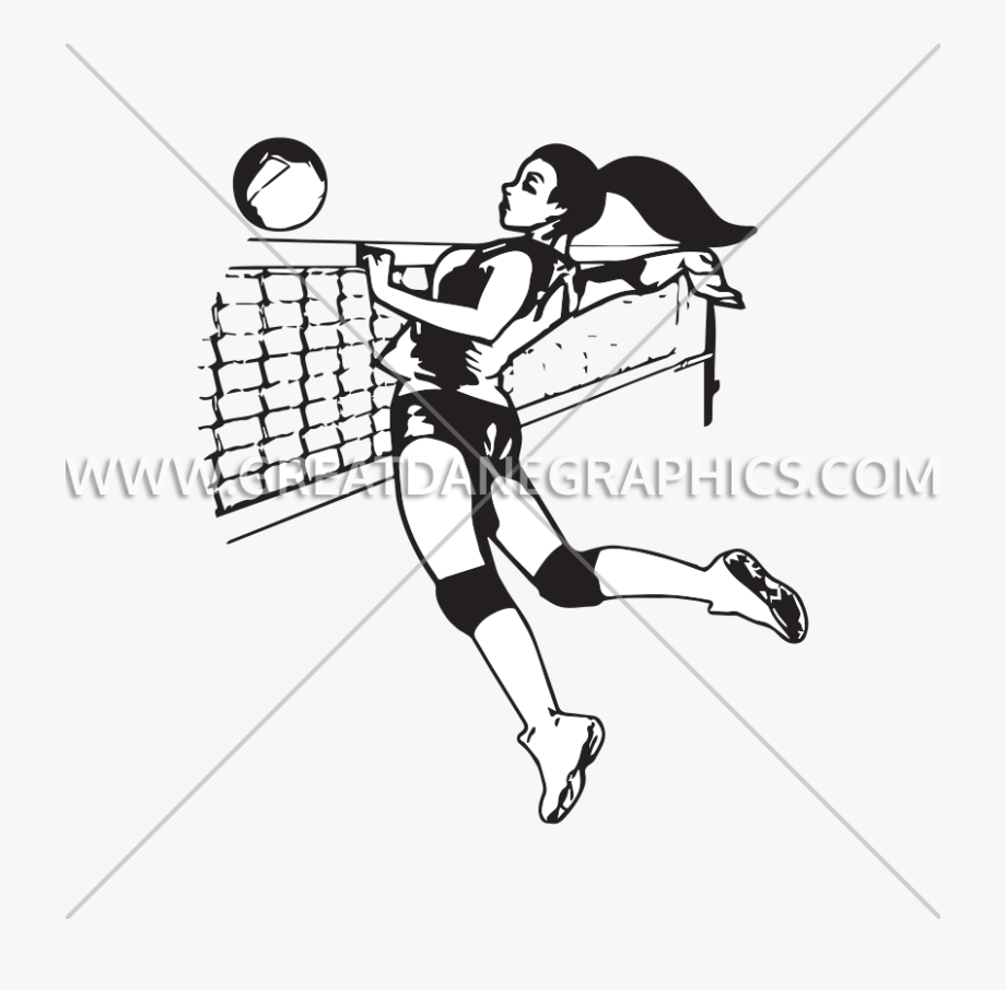 clipart volleyball attack