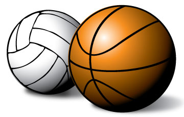 clipart volleyball basketball