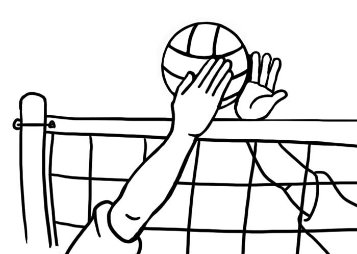 volleyball clipart hand