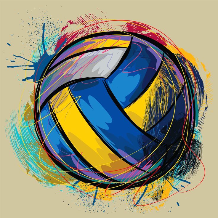 Cool colored images google. Clipart volleyball colorful
