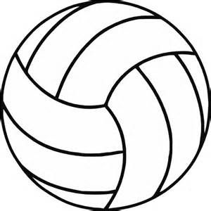 Volleyball clipart outline. Free black and white