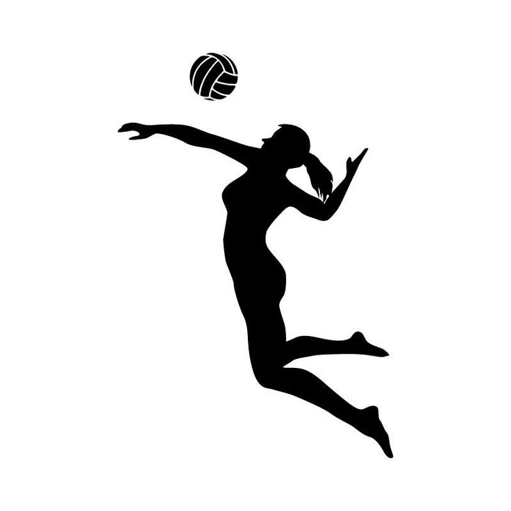 Download silhouette beach . Clipart volleyball female volleyball player