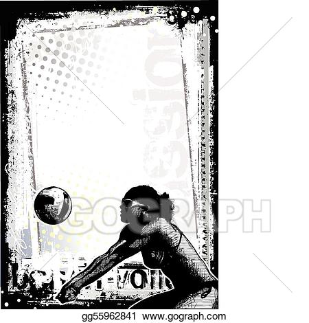 clipart volleyball frame