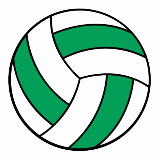 clipart volleyball green