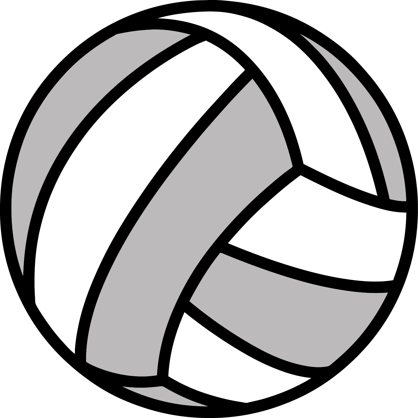 clipart volleyball line art