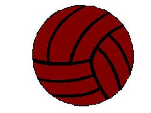 clipart volleyball maroon