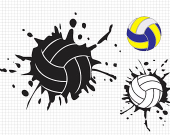 Clipart volleyball paint splatter, Picture #2508759 clipart volleyball ...