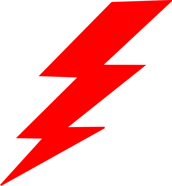 Red clip art images. Lightning clipart large