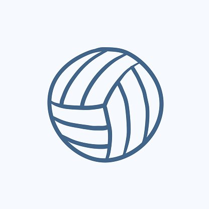 clipart volleyball sketch