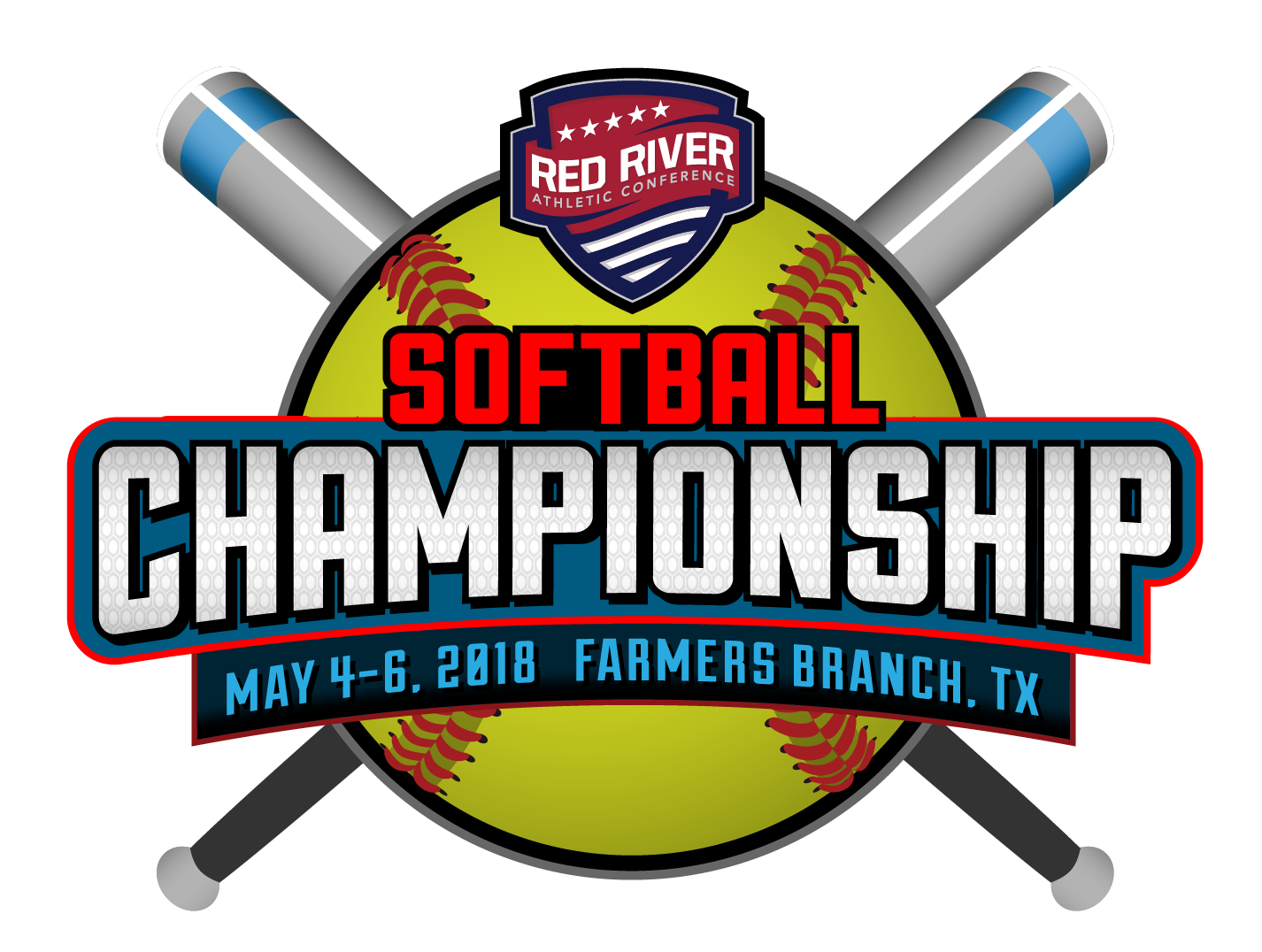 Red river athletic conference. Softball clipart women's