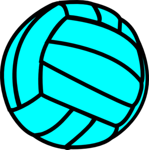 clipart volleyball teal