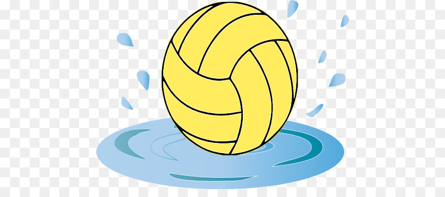 Cartoon yellow . Clipart volleyball water