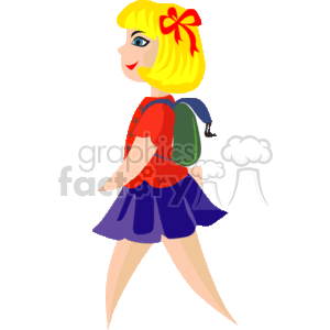 Clipart walking also. A girl with red