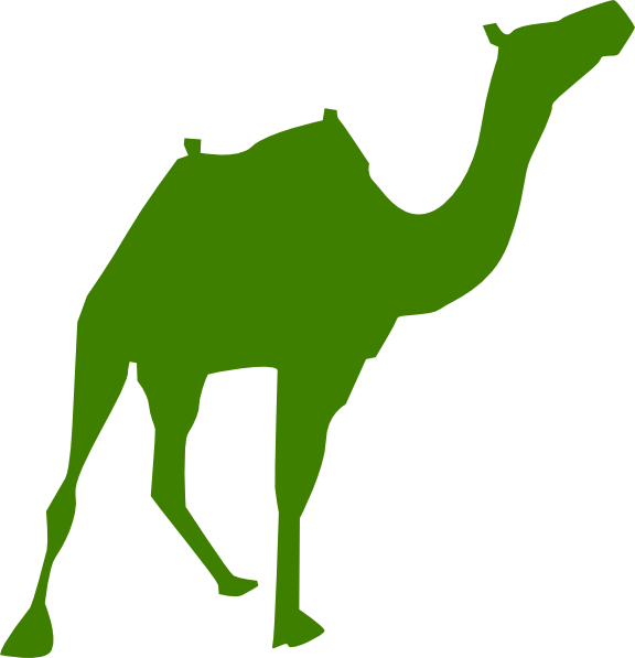 silhouette clipart camel