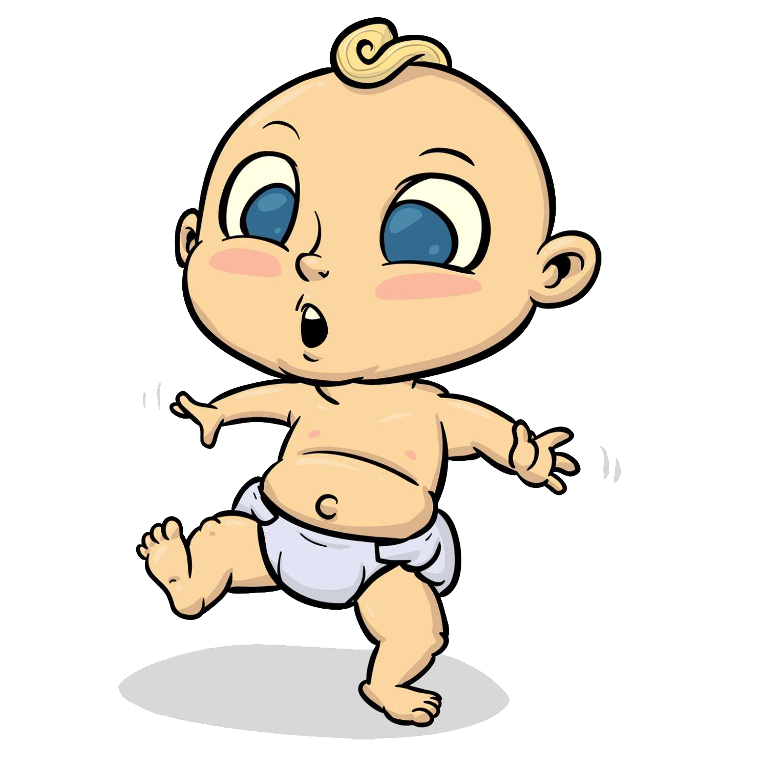 Clipart walking cartoon character. Infant clip art child
