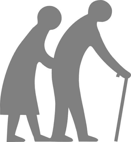 Senior citizen blue clip. Clipart walking elderly